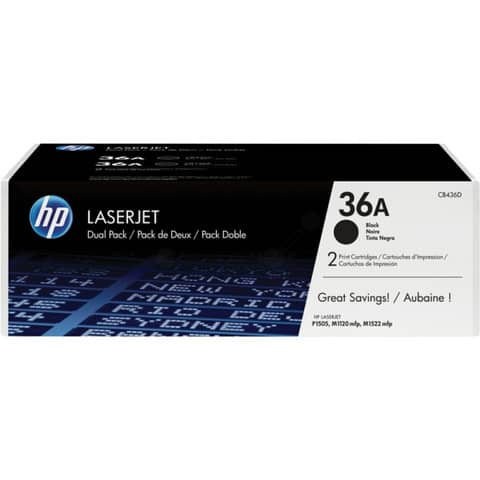 Toner 36A HP nero  Conf. 2 - CB436AD